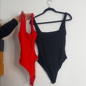 Red and Black One-Piece bodyswit